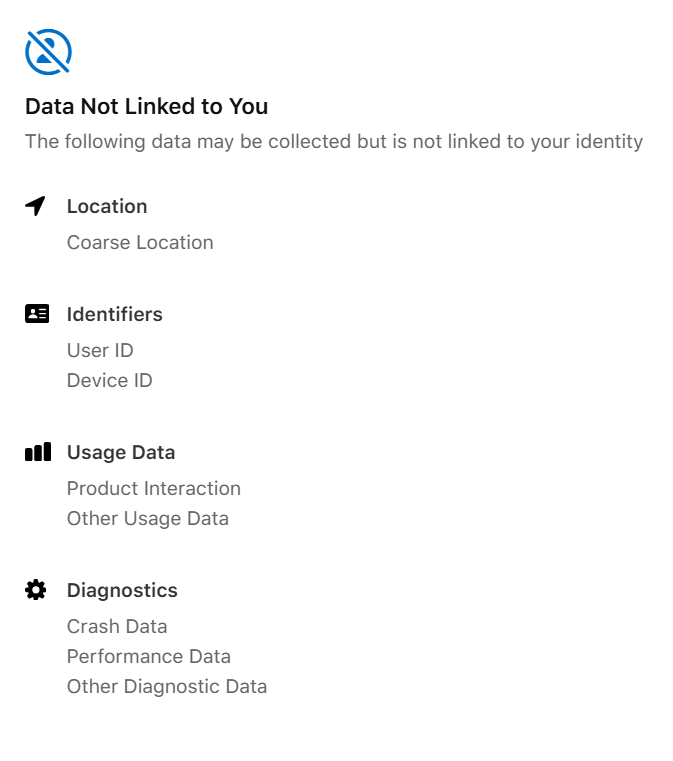 Data Not Linked to You